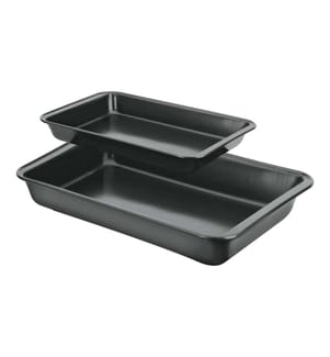 "Superior"" Backblech 2er-Set 1 x 32x20cm, 1 x 37x25, schwarz antihaftbeschichtet