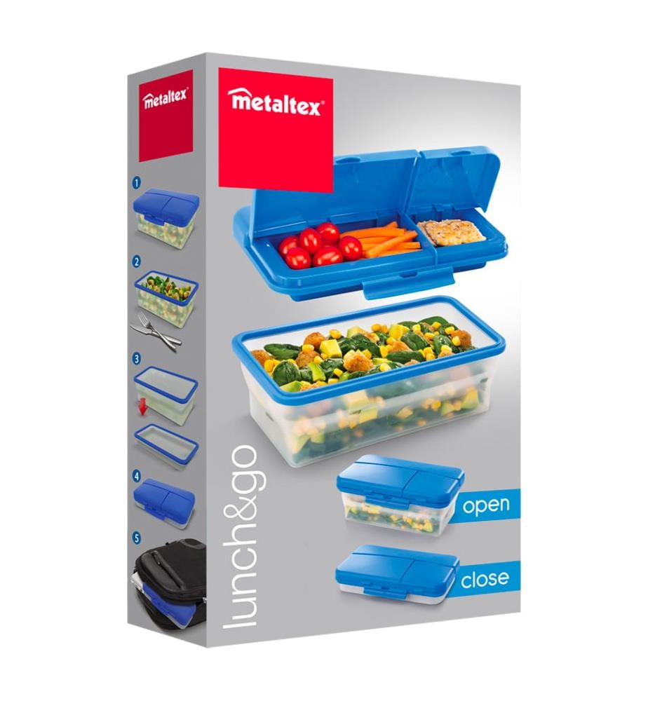 Lunchbox - Blau und Transparent