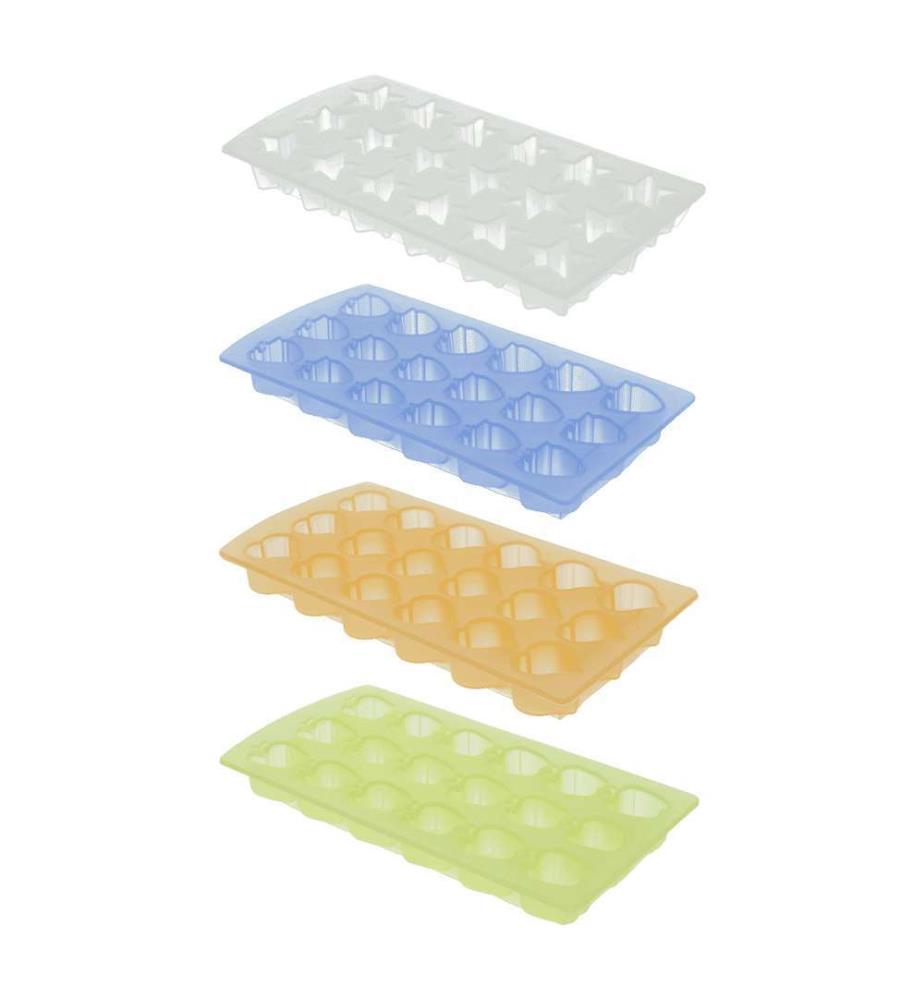 Eiswürfelbehälter 18 Eiswürfel 23x11,5x2,5h cm - sortierte Formen