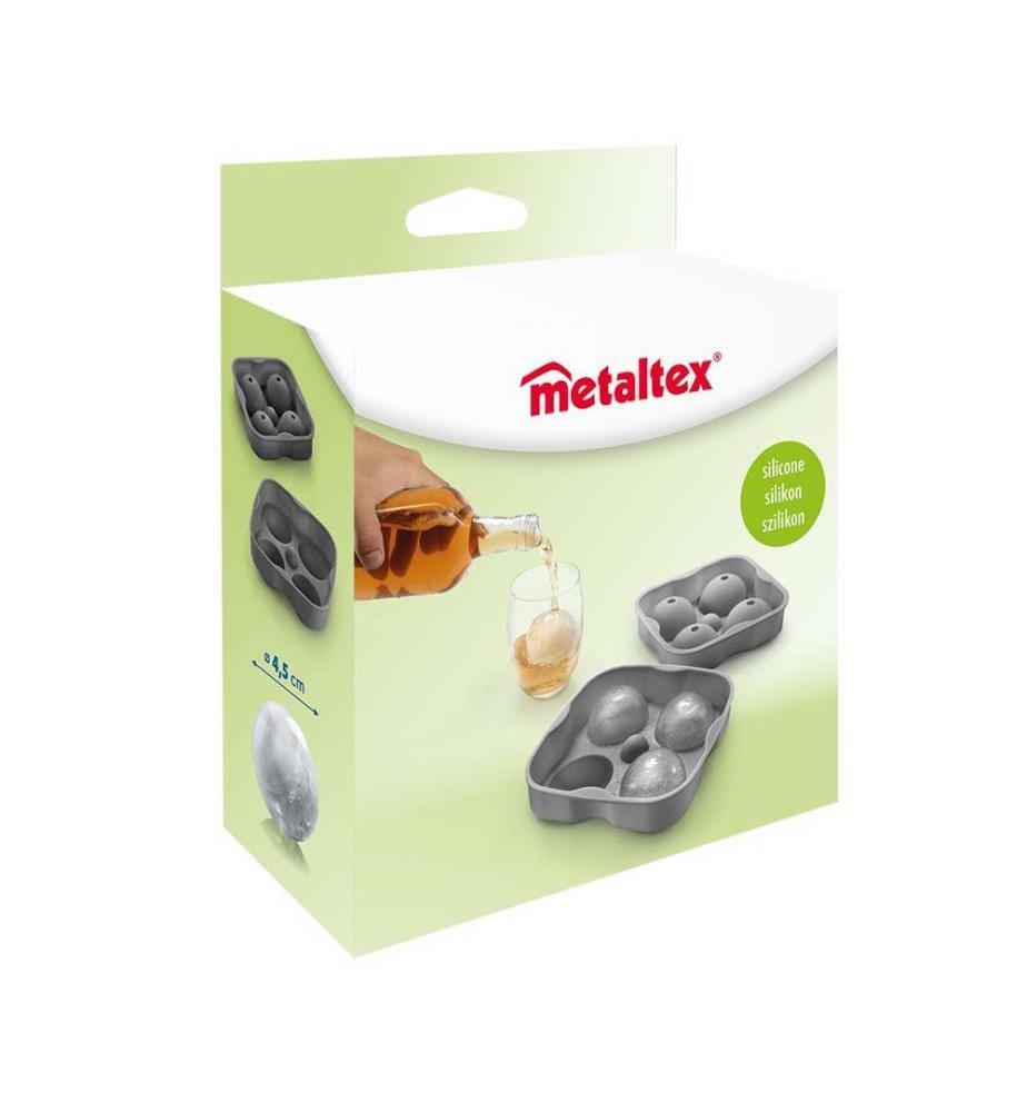 XXL Eiswürfelform für 4 Eiskugeln Ø 4,5 cm