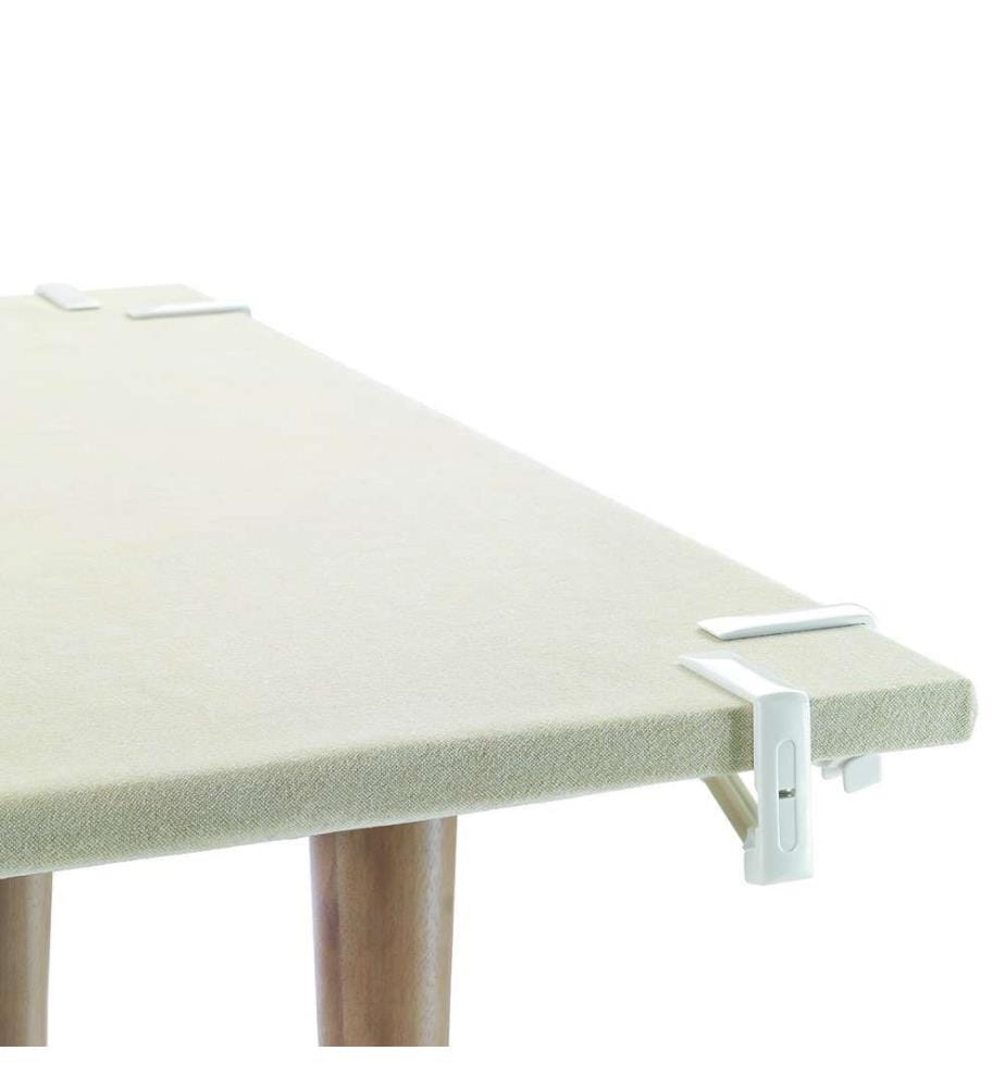 Set mit 4 Tischklemmen - Kunststoff/ Edelstahl - verstellbar bis 45mm