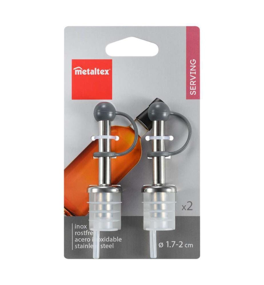 Set mit 2 Ausgiessern aus Edelstahl/Kunststoff