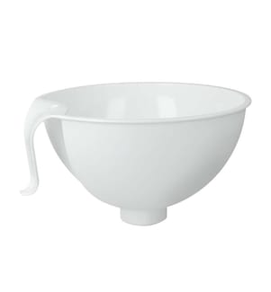 Trichter mit grosser Öffnung aus Kunststoff - 18/5cm - weiss