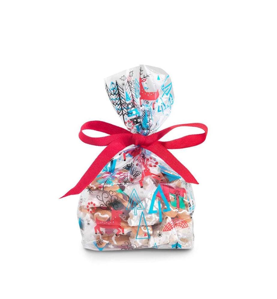Set mit 10 Beuteln für weihnachtlich bedruckte Süsswaren