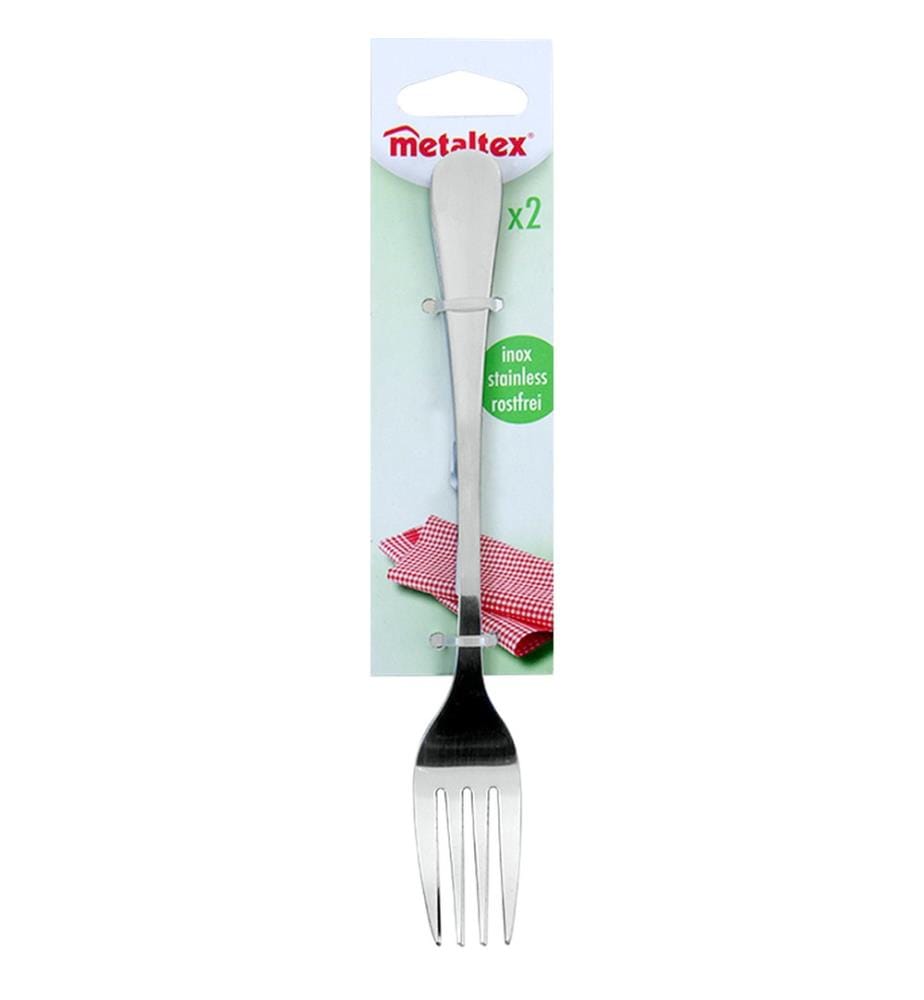 2er-Set Gabeln aus Edelstahl - Silber