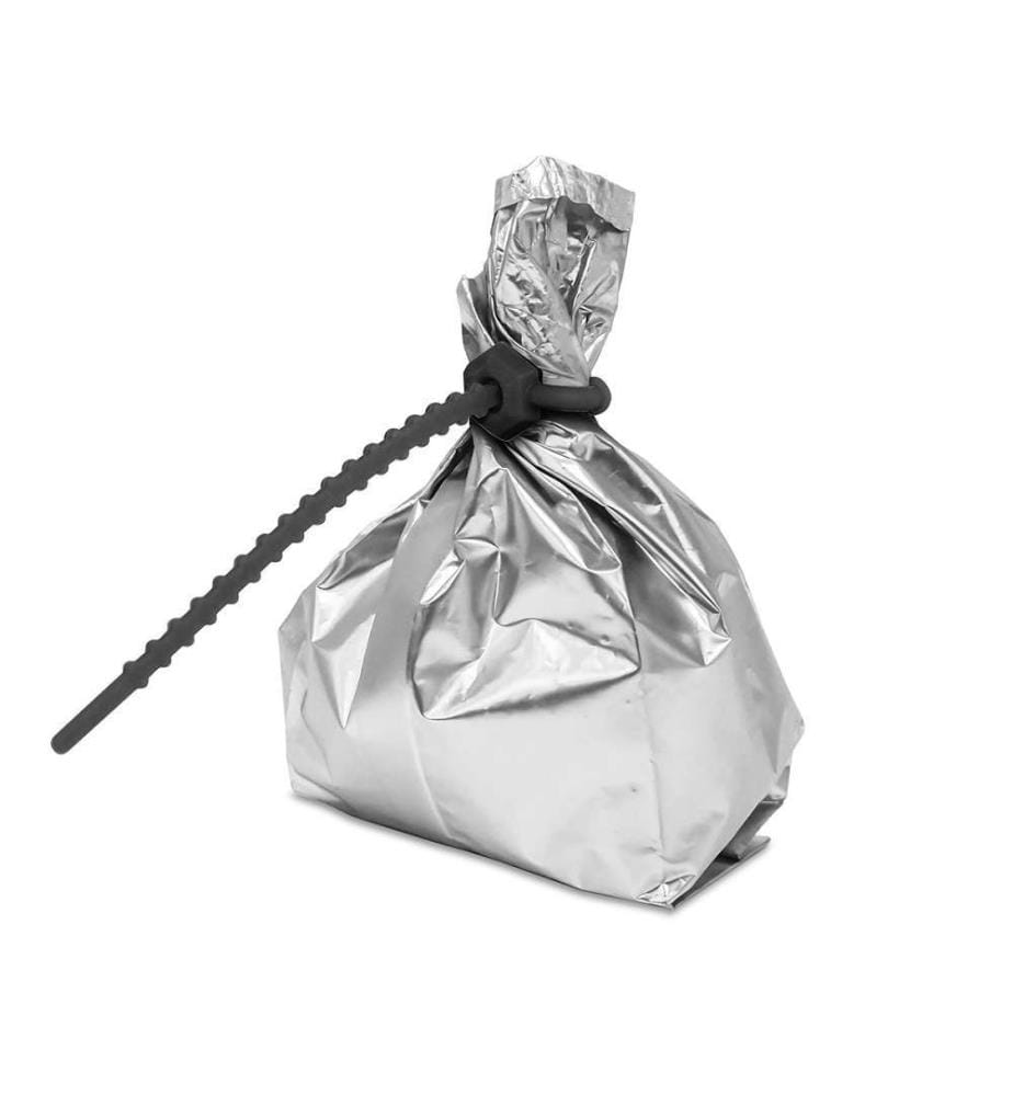 Set mit 12 Silikonbeutelclips - 15cm - max. 230°C schwarz