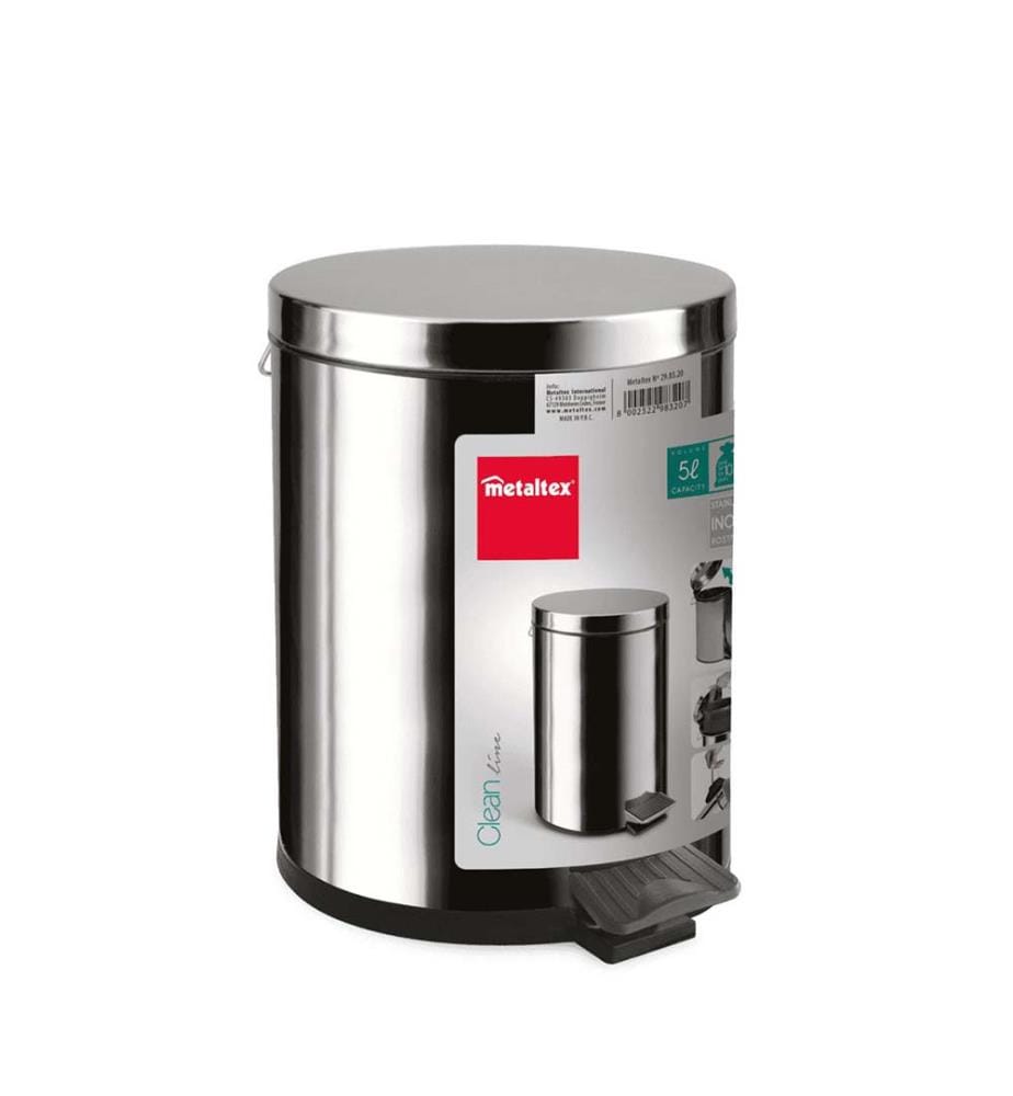 Stainless steel pedal garbage can 5 L - Clean