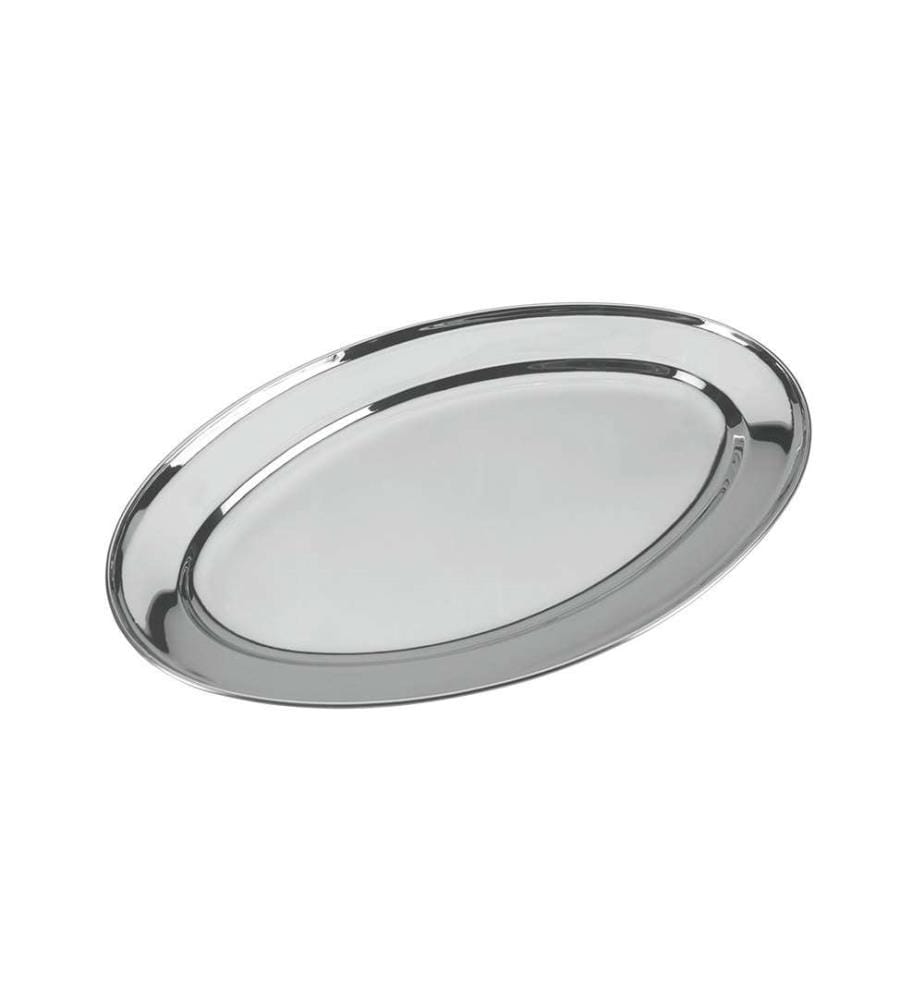 Tablett Oval 35x22cm, Edelstahl