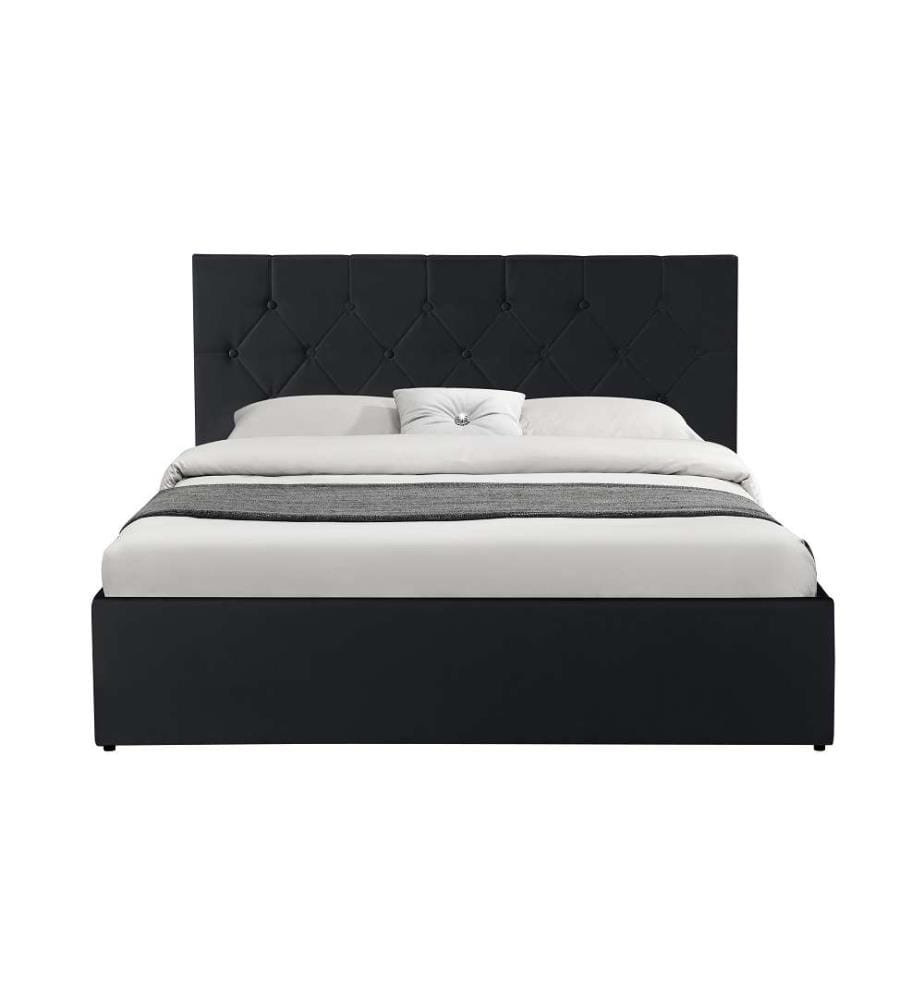 Lit Coffre avec Sommier Hannah 160x200cm - Noir