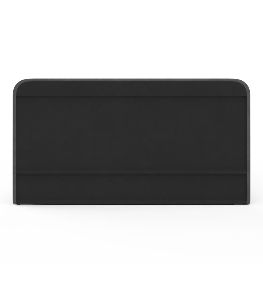 Lit coffre Valentina en velours avec sommier et tête de lit 160x200cm - Gris