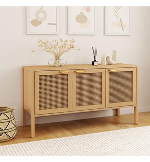 Buffet Eve 3 portes en cannage L110cm