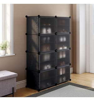 Meuble à Chaussures 83 x 32 x 122 cm - Noir