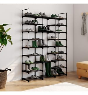 Etagère range chaussures modulable - 40 paires - Noir