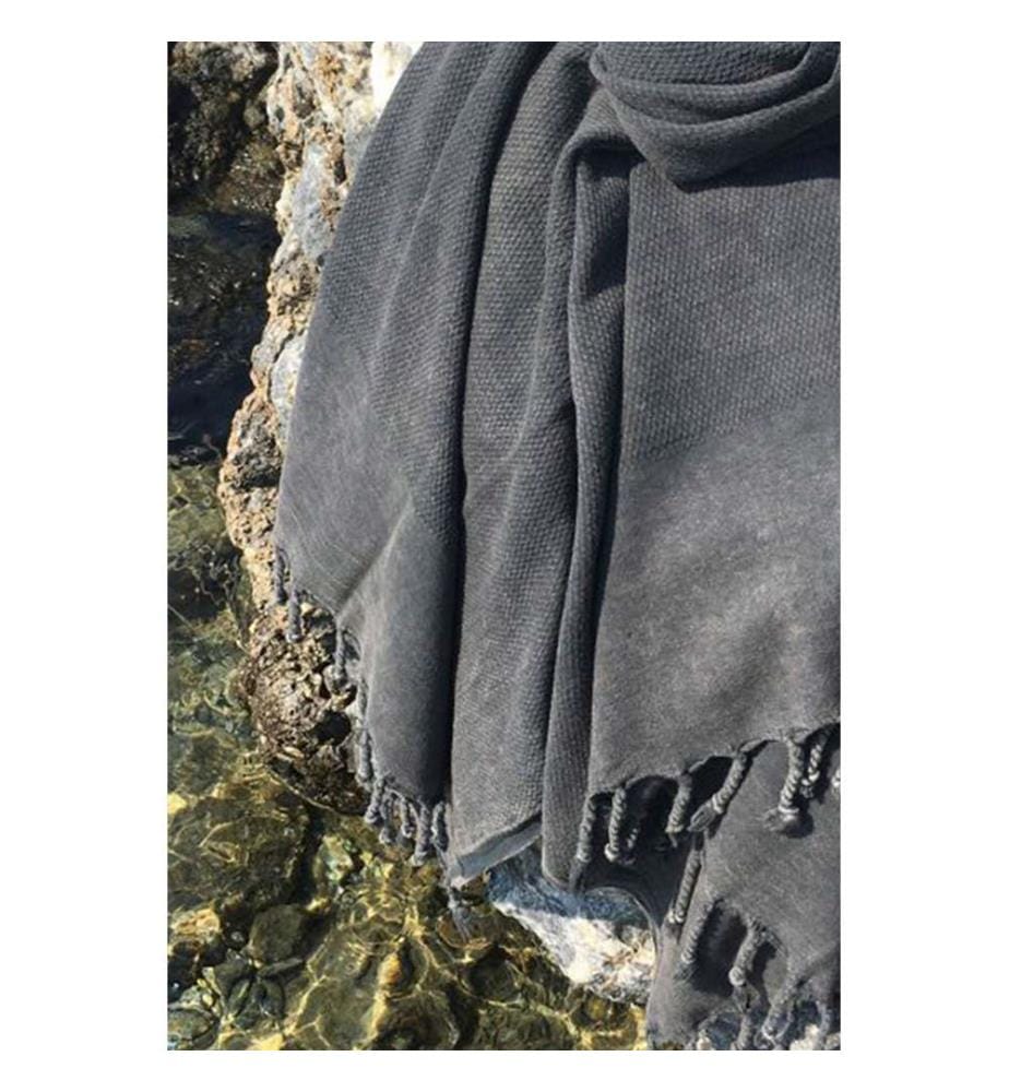Strandtuch aus 100% Baumwolle - Anthrazit