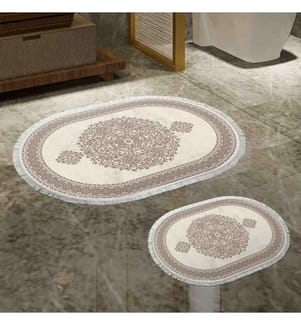 2er-Set Badematten – Braun