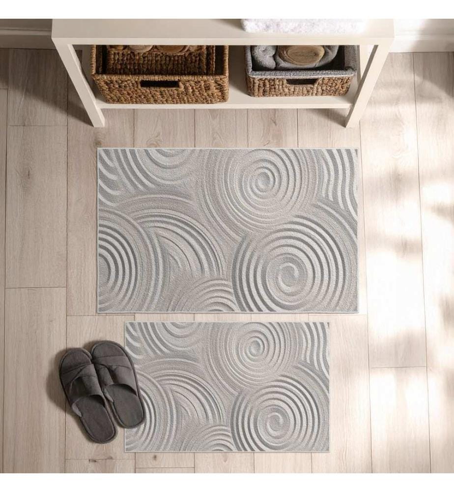 2er-Set Badematten – Grau