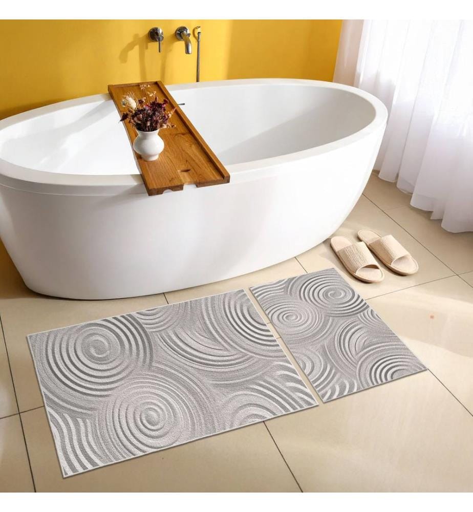 2er-Set Badematten – Grau