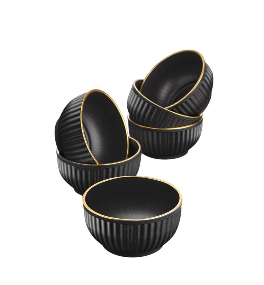 6er-Set Schalen – Schwarz