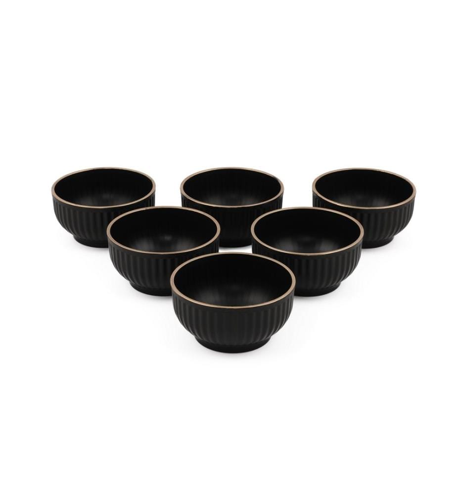 6er-Set Schalen – Schwarz