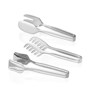 3er-Set Servierbesteck – verchromt