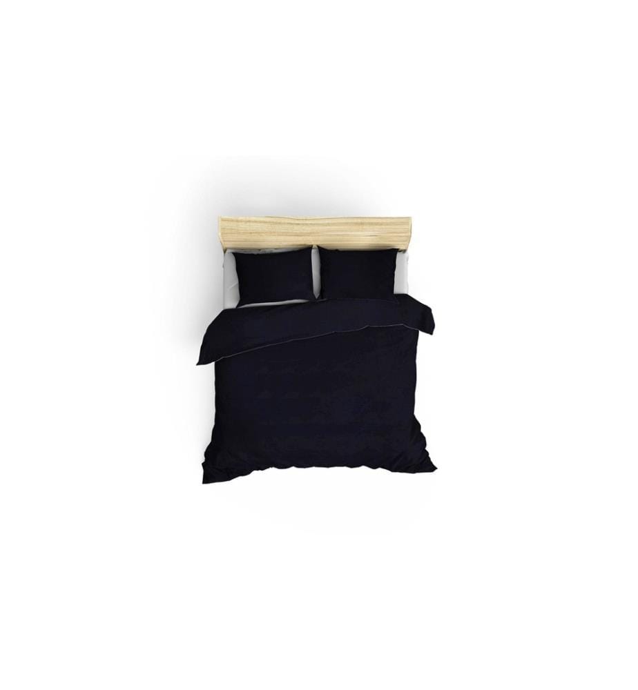 King-Size-Bettwäschegarnitur aus Satin – Dunkelblau