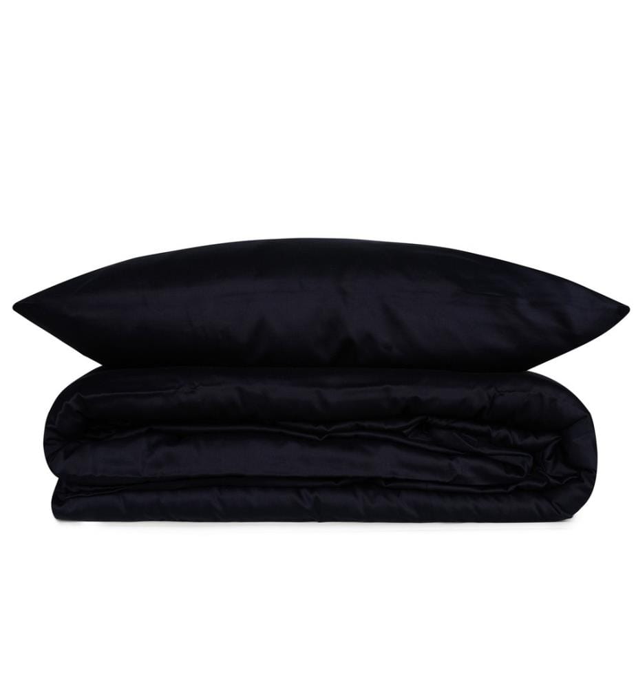 King-Size-Bettwäschegarnitur aus Satin – Dunkelblau