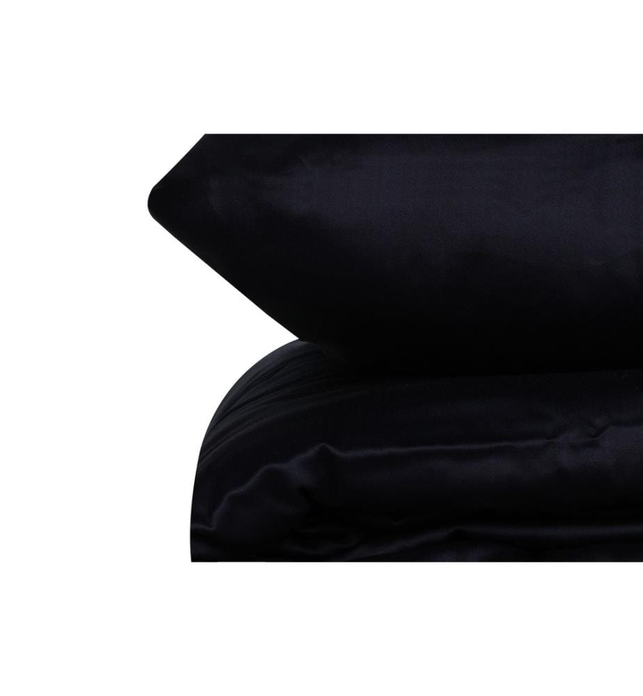 King-Size-Bettwäschegarnitur aus Satin – Dunkelblau