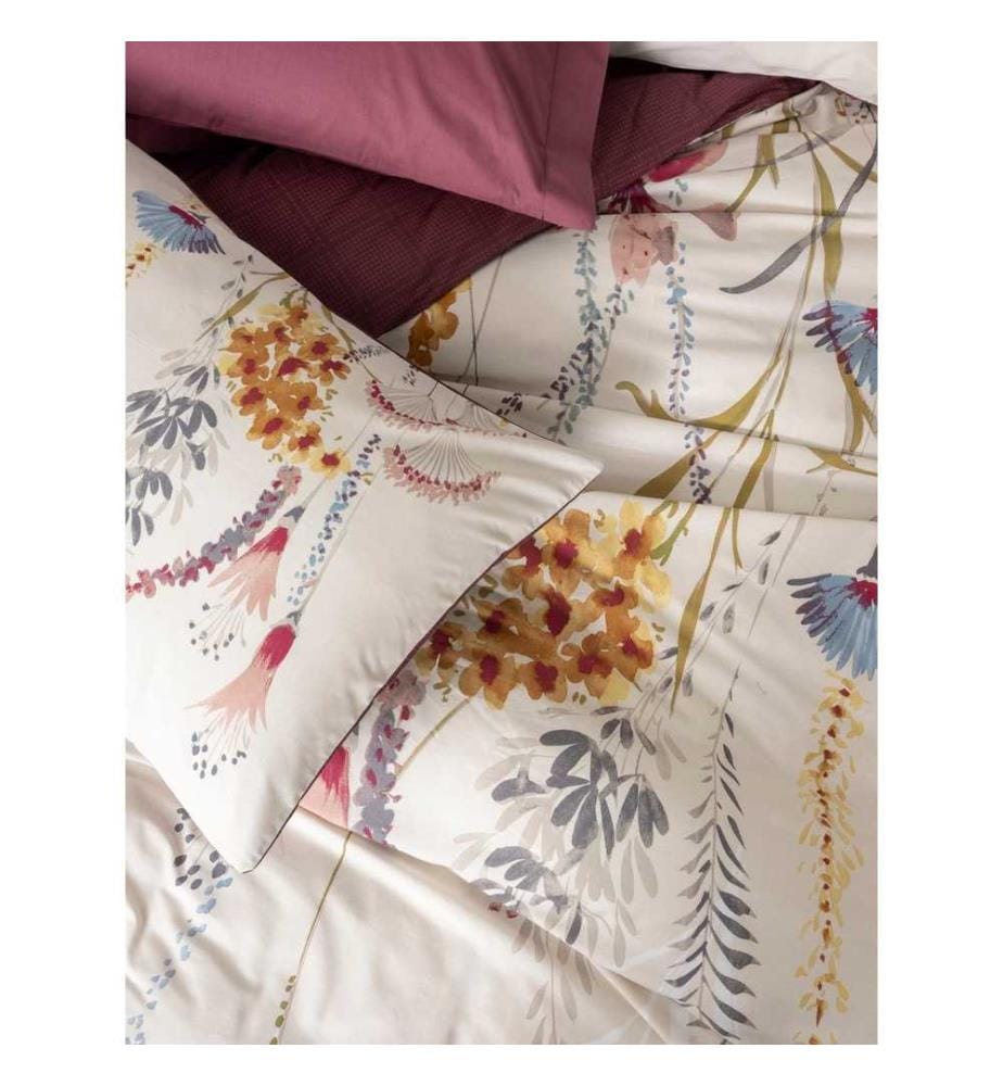 King-Size-Bettwäsche-Set „Flos“ – Bordeauxrot