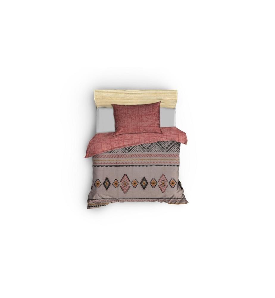 Bettwäsche-Set für Einzelbett – Rot, Gelb, Weiss und Schwarz