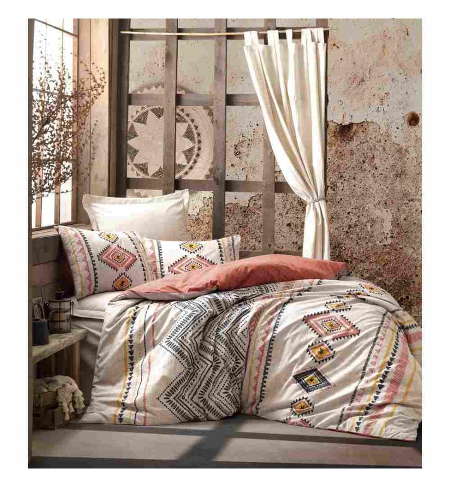 Bettwäsche-Set für Einzelbett – Rot, Gelb, Weiss und Schwarz