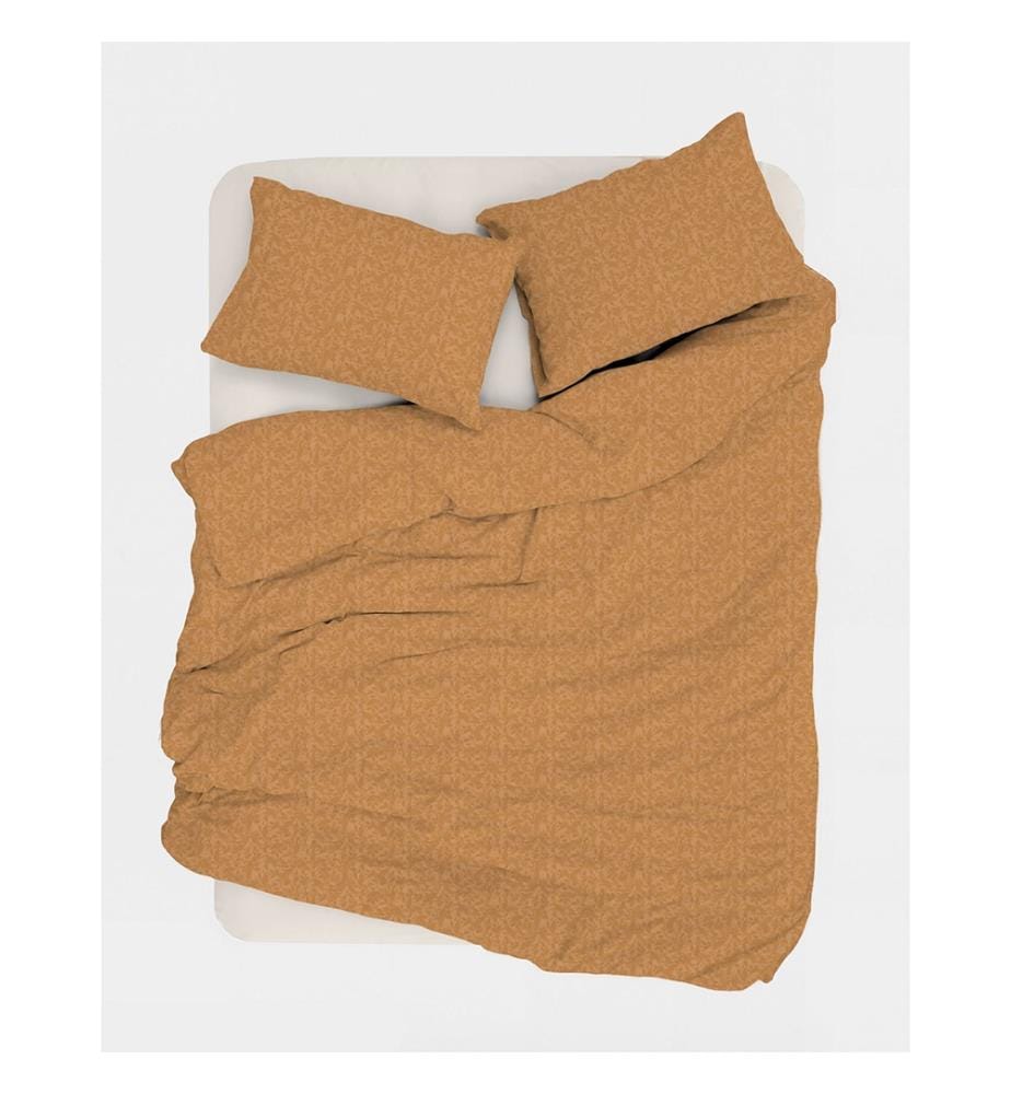 Ranforce Bettwäscheset (Einzelbett) – Senfgelb