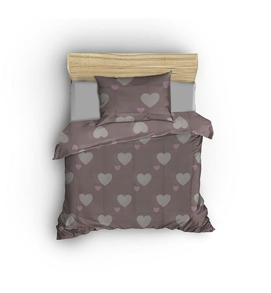 Bettdeckenbezug Simple Herz - Powder Pink