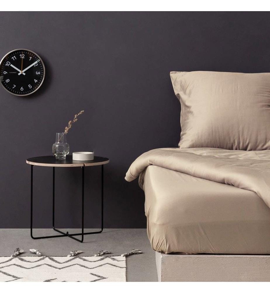 Satin-Spannbetttuch in Super-King-Grösse – Beige