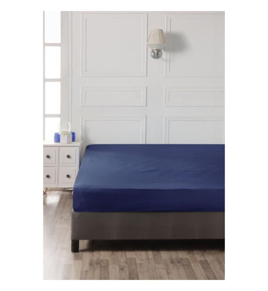 Spannbettlaken Ranforce King 160 x 200 cm - Sax Blue
