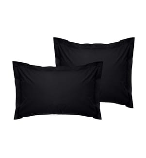 Set of 2 Oxford Satin Pillowcases - Black