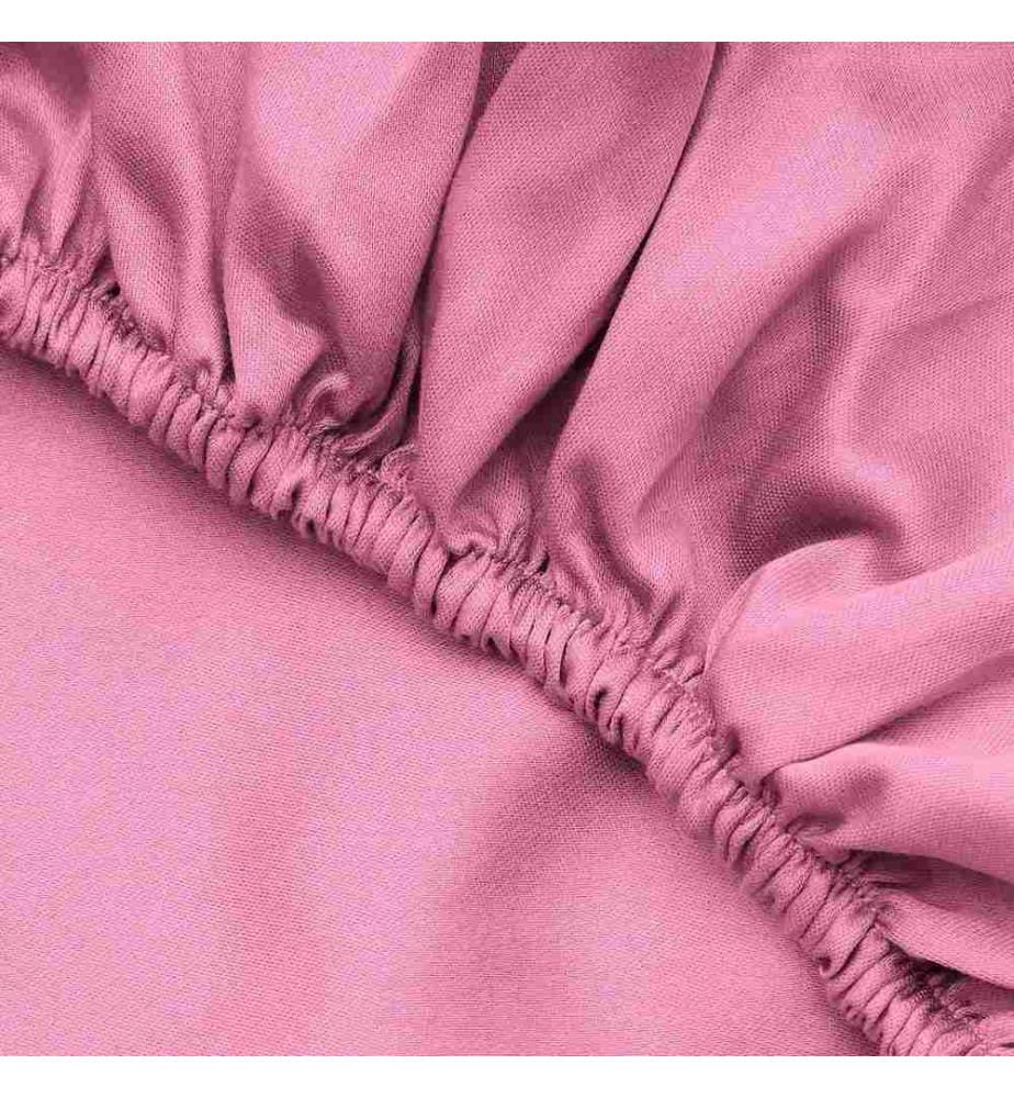 Ranforce Super-King-Spannbetttuch – Rosa