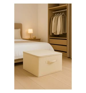 Aufbewahrungsbox aus Filz – Cremefarben