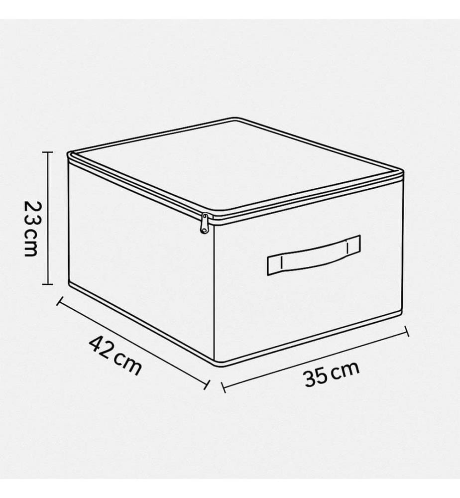 Aufbewahrungsbox aus Filz – Schwarz