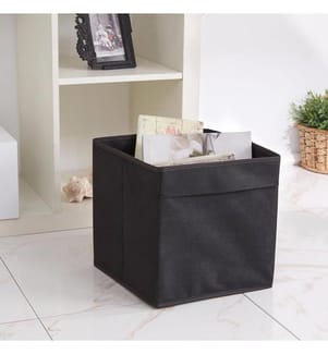 Aufbewahrungsbox aus Filz – Schwarz