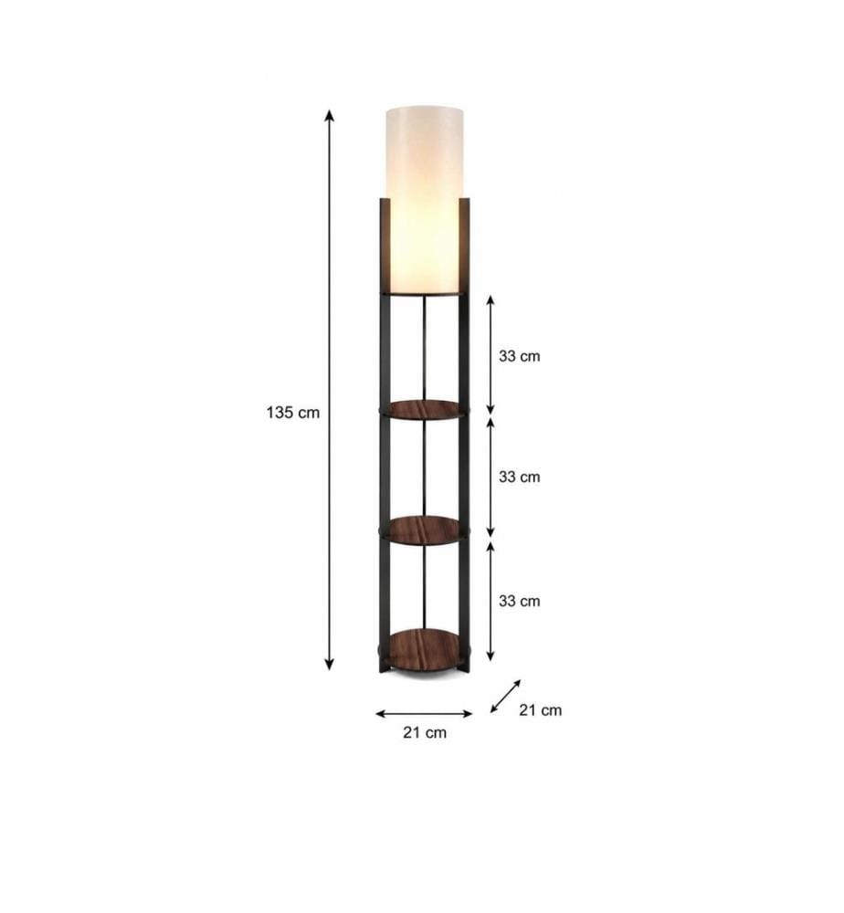 Stehlampe – Nussbaum