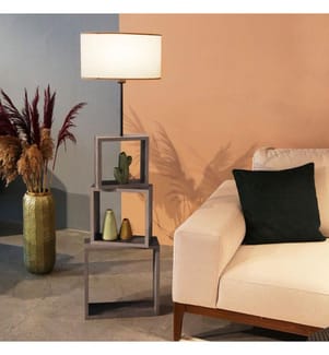 Stehlampe – Cremefarben