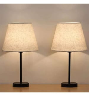 2er-Set Tischlampen – Cremefarben