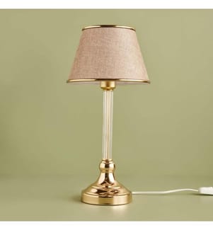 Tischlampe – Beige und Gold