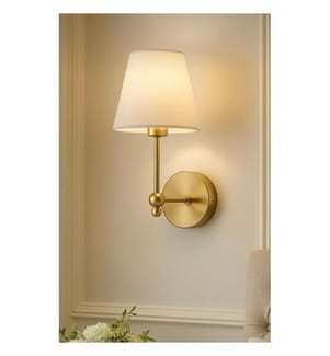 Wandleuchte – Creme und Gold