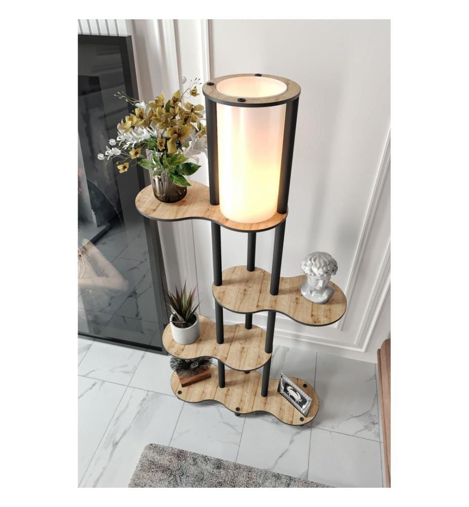 Stehlampe – Nussbaum
