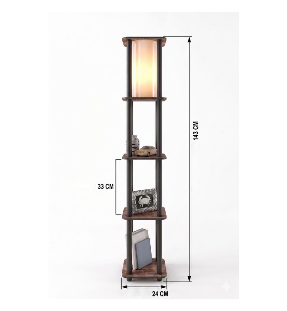 Stehlampe – Nussbaum