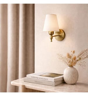 Wandleuchte – Gold und Ecru