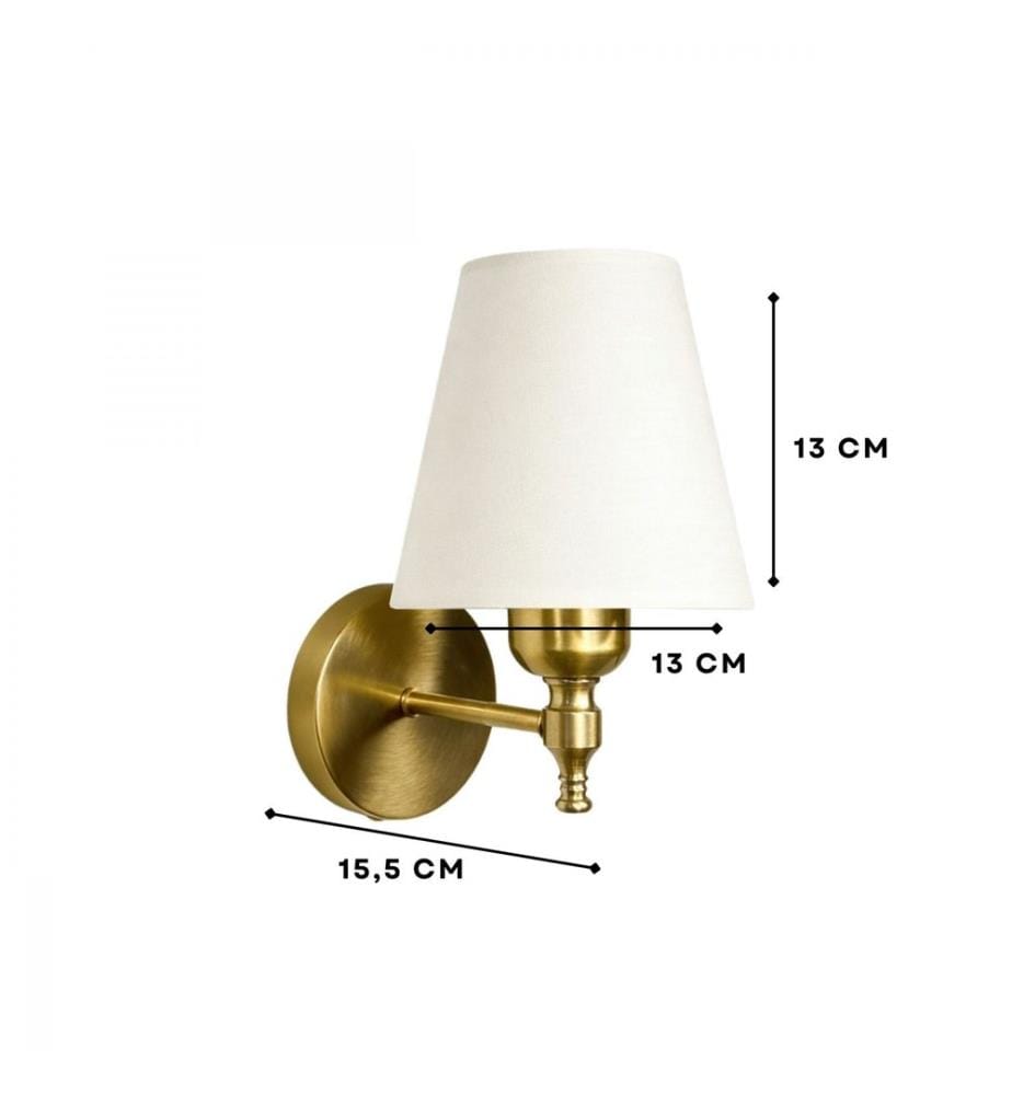 Wandleuchte – Gold und Ecru