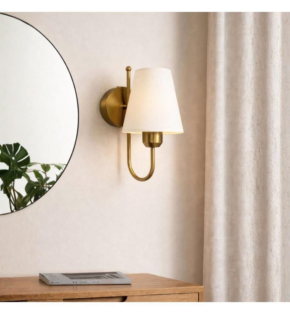 Wandleuchte – Gold und Ecru