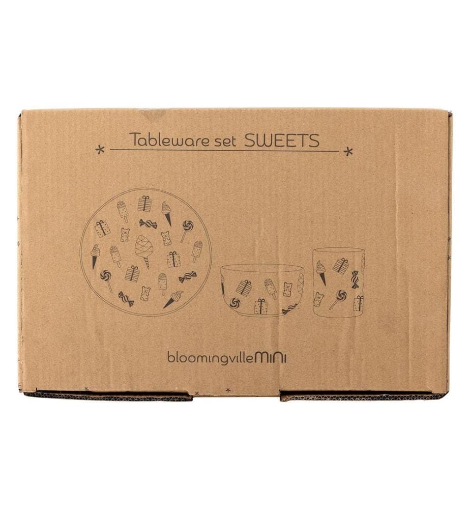 Service à vaisselle pour enfants Bloomingville Sweets Nature, Grès